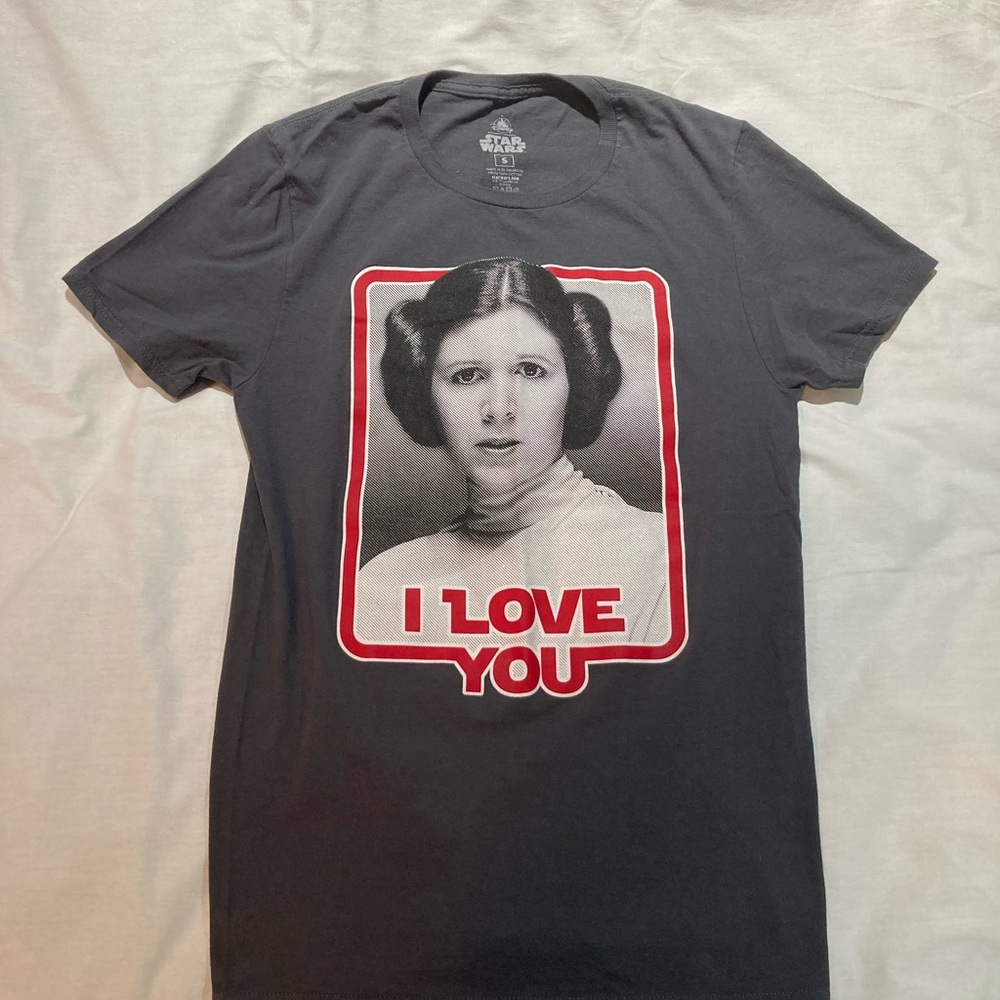 Princess Leia “I love you” T-shirt, Size small, Star Wars Disney Parks!